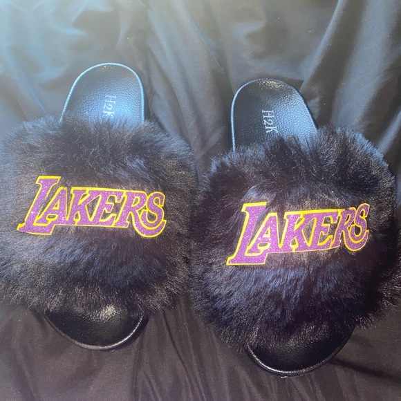 Lakers Slides/Slippers Size 9 UNISEX - Picture 2 of 6